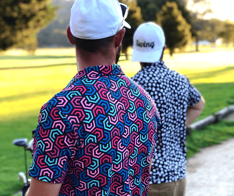 Geometric Swirl - Golf Polo